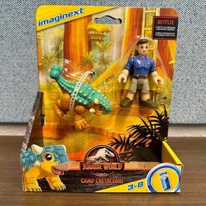 Imaginext Jurassic World Camp Cretaceous BUMPY Ankylosaurus & BEN Action Figures